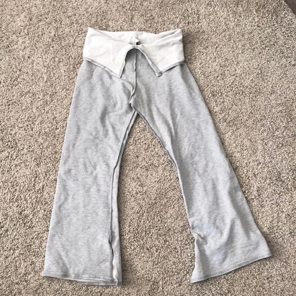 Hard Tail Fold Down Cropped Flare Leggings